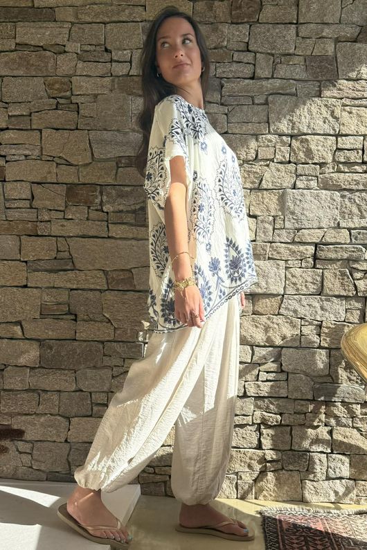 Yara Morrocan Box Top White